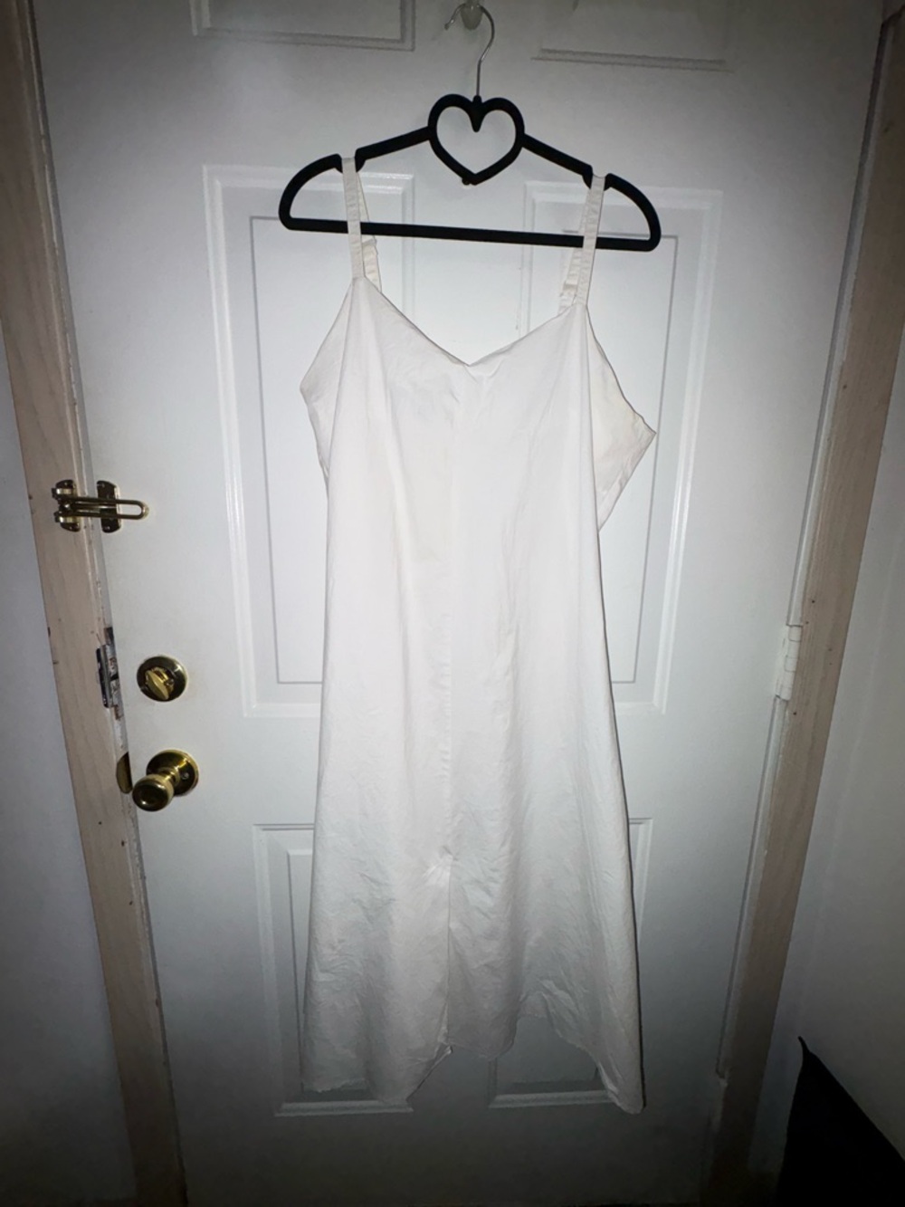 Vintage 2000s Ashley Stewart White Slip Dress with Thin Straps